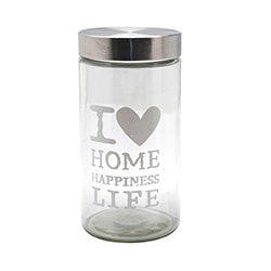 RECIPIENTE CILIN. 1700ML TAPA ROSCA "I LOVE". 22CM