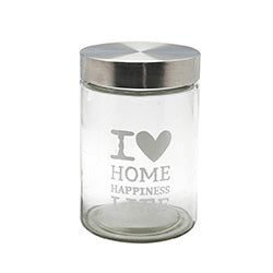 RECIPIENTE CILIN. 1250ML TAPA ROSCA 17CM "I LOVE"