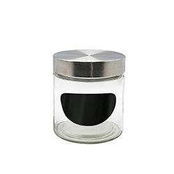 RECIPIENTE CLIND. C/ETIQUETA PIZARRA H12CM/850ML