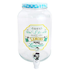 DISPENSADOR DE VIDRIO LEMONADE C/ TAPA 3LTS