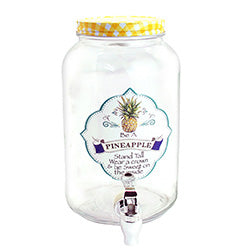 DISPENSADOR DE VIDRIO PINEAPPLE C/ TAPA 3LTS