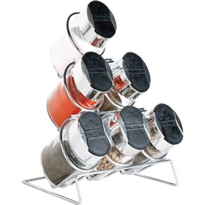 SET 6PCS ESPECIEROS C/SOPORTE 110ML 15x15x23CM