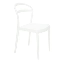 SILLA SISSI RESPALDO ABIERTO 43.5X52.5X80CM BLANCO