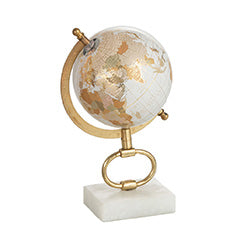 GLOBO TERRAQUEO DECORATIVO 13.5X13.5X26.5CM ORO
