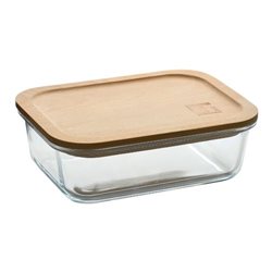 RECIPIENTE BOROSILICATO/MADERA 1L BERGNER