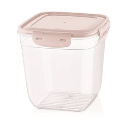 RECIPIENTE CUADRADO HONDO 3250ML "COOK&LOCK" SURTIDO EN 3 COLORES CELETE, GRIS , ROSA 17x17x17.5cms