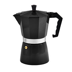 CAFETERA ITALIANA ALUMINIO NEGRO 300ML 6T VARENNA