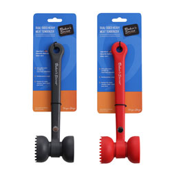 MARTILLO TIERNIZADOR P/CARNE ACERO INOX. GRIS/ROJO