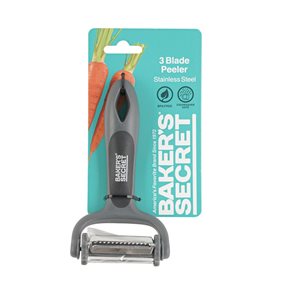 PELADOR 3 HOJAS 15CM ACERO INOXIDABLE GRIS