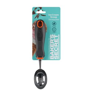 CUCHARA HELADO 21.5CM PP/ACERO INOX. NEGRO