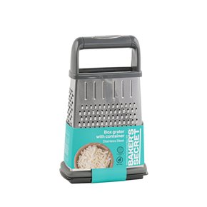 RALLADOR 4 CARAS C/CONTENEDOR GRIS/ROJO