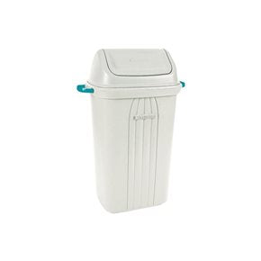 BASURERO 60lts TAPA VAIVEN BEIGE