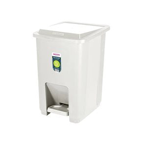 BASURERO 15lts TAPA Y PEDAL BEIGE