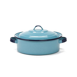 OLLA C/TAPA D24CM/4LTS AC VITRIFICADO TURQ CINSA