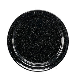 PLATO LLANO 26CM ACERO VITRIFICADO NEGRO CINSA