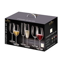 CRISTALLIN SET 18PCS 220/350/450ML BOHEMIA