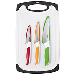 SET TABLA + 3 CUCHILLOS ZYLISS. 24x40CM