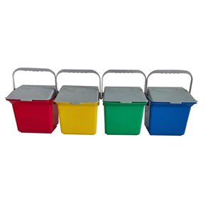 Balde Plástico 6L colores c/tapa