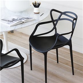 SILLA SOLNA NEGRA POLIPROPILENO