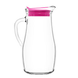 JARRA VIDRIO 1800CC C/TAPA ROSA MISKET LAV