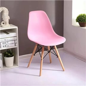 SILLA EAMES COMEDOR CON BASE EN MADERA ROSA