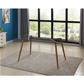 MESA FALCON 120x80x75CM VIDRIO Y MADERA