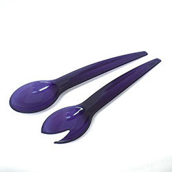 CUBIERTOS ENSALADA FUSION (BICOLOR) VIOLETA