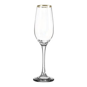 SET X6 COPA CHAMPAGNE 200CC BORDE DORADO AMBER