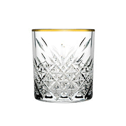 SET 4 VASO WHISKY 345CC TIMELESS GOLD BAND PASABAH