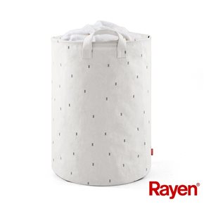 CESTO P/ROPA TELA CANVAS D40x55CM 70L BLANCO