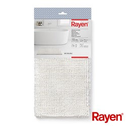 ALFOMBRA DE BAÑO MICROFIBRA 50x80CM BLANCO