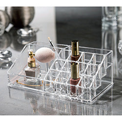 ORGANIZADOR COSMETICOS RECTANGULAR 22X13X8CM ACRIL