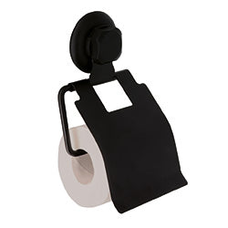 PORTA ROLLO ACERO NEGRO. 15x3x23CM