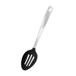 CUCHARA ACANALADA NYLON C/MANGO ACERO