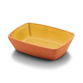 BOWL RECT. TERRACOTA 13x9x4CM 170ML INTERIOR COLOR