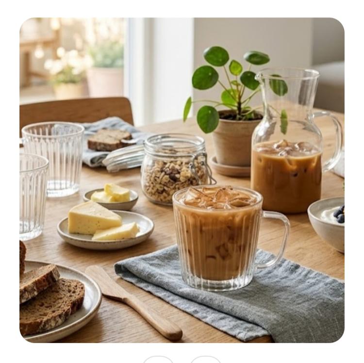 SET 2 TAZAS DOBLE PARED RAYAS 350ML BORO VARENNA