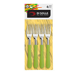 SET 4 TENEDOR MESA 18CM MANGO VERDE NEW TROPICAL