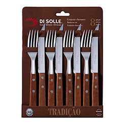 JGO 8PZAS TENEDOR CUCHILLO ASADO TRADICION DI SOLL