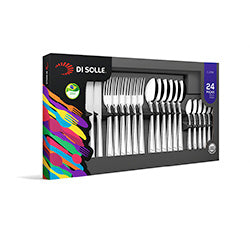 JGO 24PZAS CUBIERTOS AC.INOX. CLEAN CAJA DI SOLLE