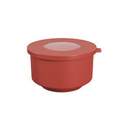 RECIPIENTE C/ TAPA PLASTICO HOOP 500ML ROJO GUYABA