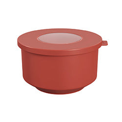 RECIPIENTE C/ TAPA PLASTICO HOOP 1L ROJO GUYABA