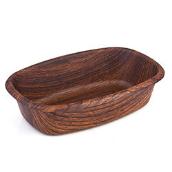 PANERA SEMICUADRADA MAHOGANY EVELIN.  15.6X23.7X6CM