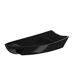 BARCO PARA SUSHI PLASTICO PP UNO 28x14x5CM NEGRO