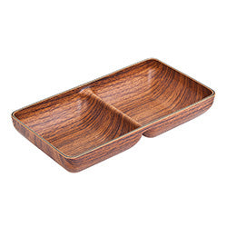 COPETINERO RECT. 2DIV. 10X18.5X3.5C MAHOGANY EVELIN