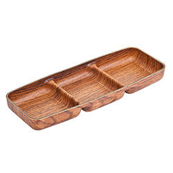 COPETINERO RECT.3DIV. 10X26X2.7CM MAHOGANY EVELIN