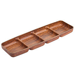 COPETINERO RECT. 4DIV. 10X33X2.5CM MAHOGANY EVELIN