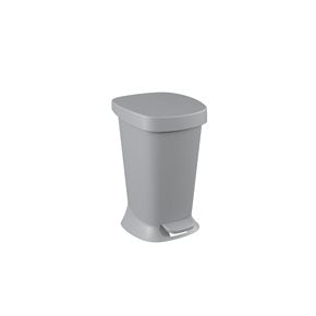 BASURERO C/PEDAL 5L PLASTICO GRIS COZA