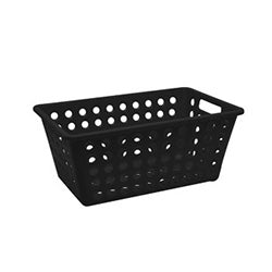 CESTO RECTANGULAR 28.7x19x12CM COZA NEGRO