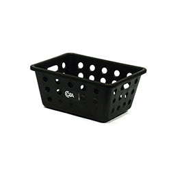 CESTO RECTANGULAR CHICO 18.5x13.5x8CM COZA NEGRO