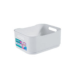 CESTO PLASTICO RECTANGULAR 18.5x15x8CM BLANCO COZA